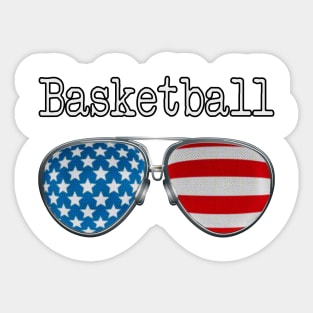 AMERICA PILOT GLASSES BASKETBALL Sticker